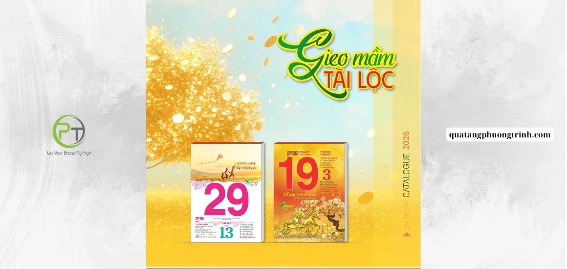 Bộ bloc lịch Gieo Mầm Tài Lộc thiết kế tinh tế, ý nghĩa phong thủy