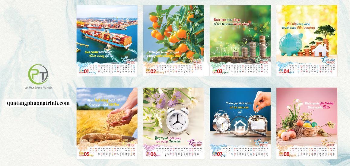 Lịch Tết chủ đề Gieo Mầm Tài Lộc – điểm nhấn trang trí không gian làm việc