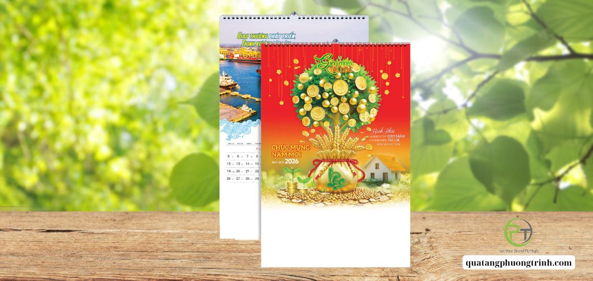 Thiết kế lịch Gieo Mầm Tài Lộc ấn tượng, mang hơi thở mùa xuân