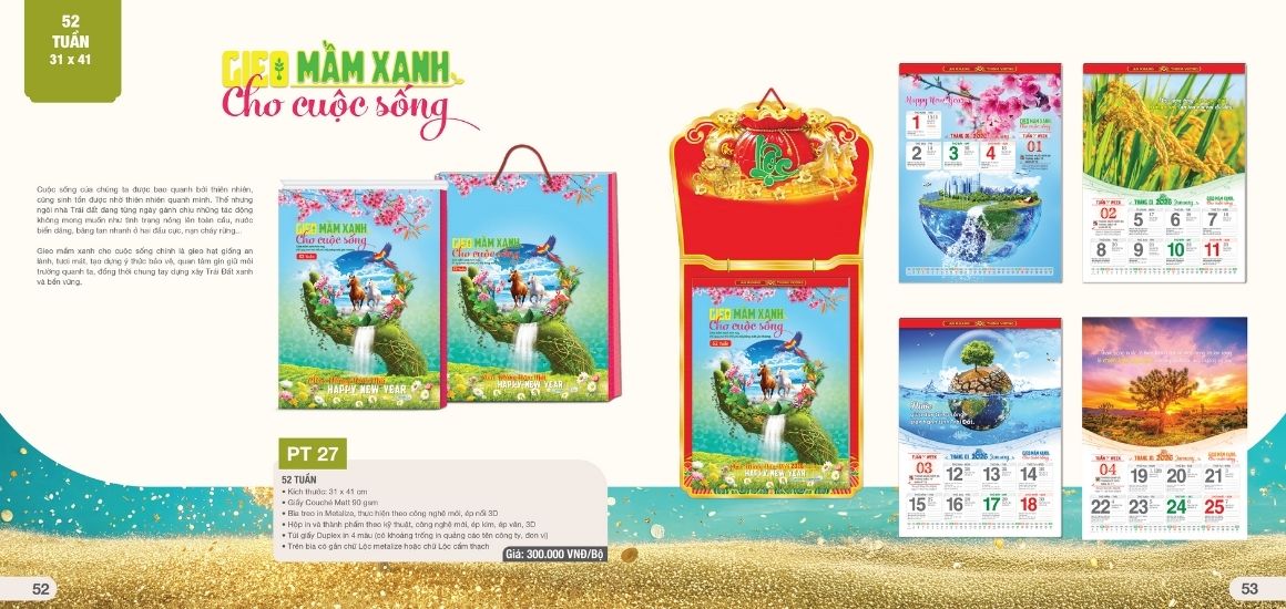 Thiết Kế Lịch Tết Xanh – Lan Tỏa Năng Lượng Tích Cực