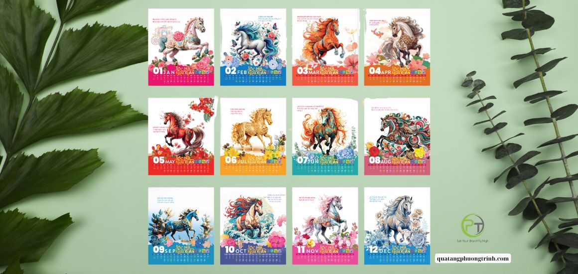 Lịch Tết làm quà biếu – Trao may mắn, gửi yêu thương