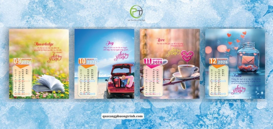 Quà tặng doanh nghiệp sang trọng – Lịch Tết Lời Hay Ý Đẹp