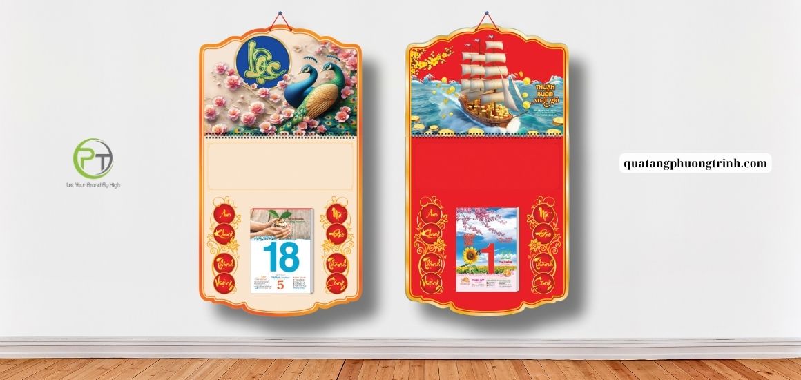 Gợi ý lịch Tết màu vàng phù hợp làm quà tặng đối tác