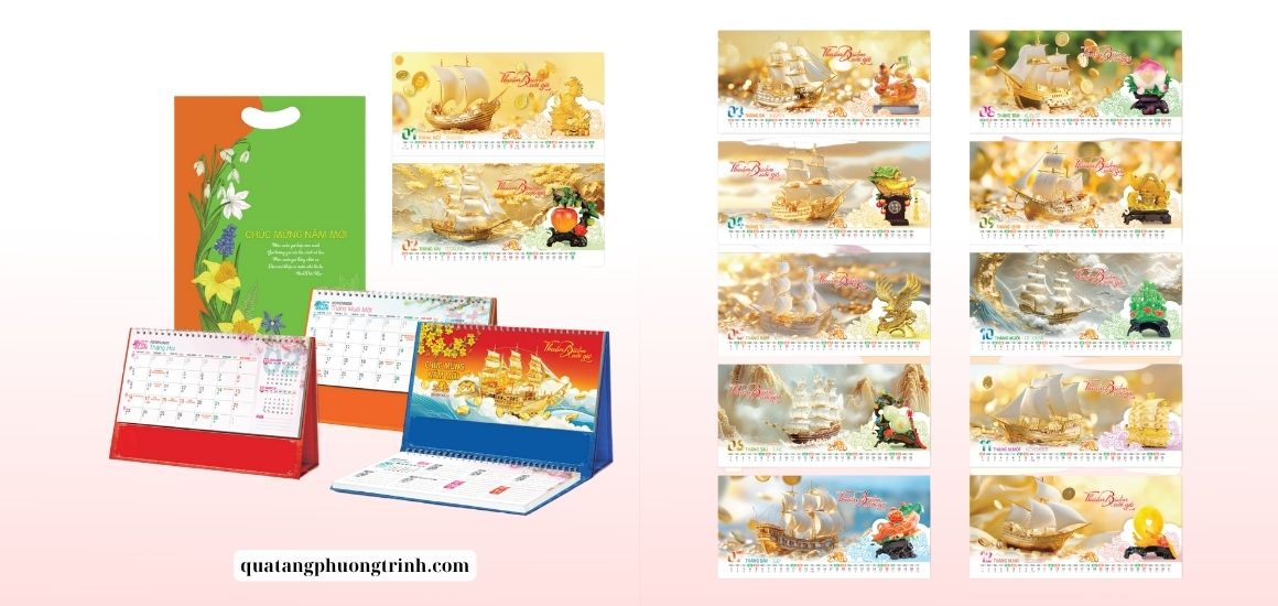 Lịch Tết màu vàng - Lựa chọn cho mọi nhà