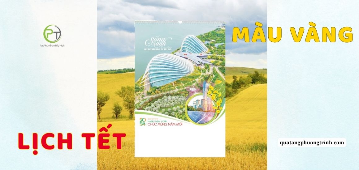 Lịch Tết màu vàng tại Quà tặng Phương Trinh