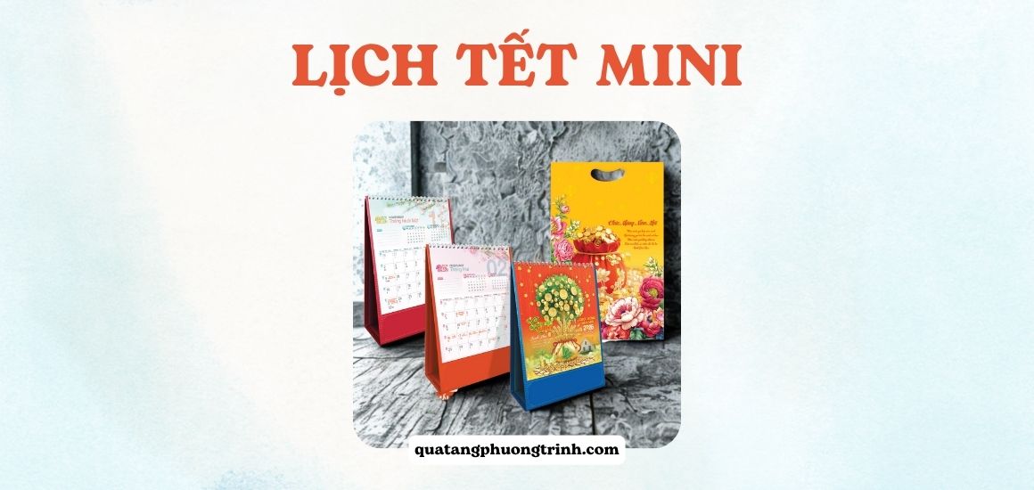 Mẫu lịch Tết mini phù hợp xu hướng