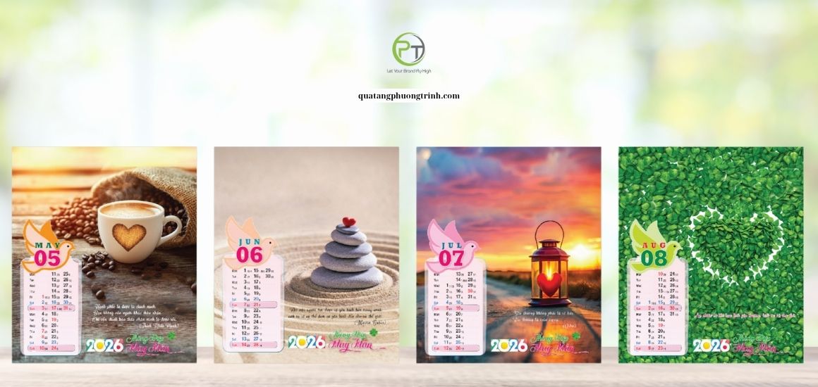 Bộ Lịch Tết Mang Thông Điệp May Mắn An Lành – Quà Tặng Doanh Nghiệp