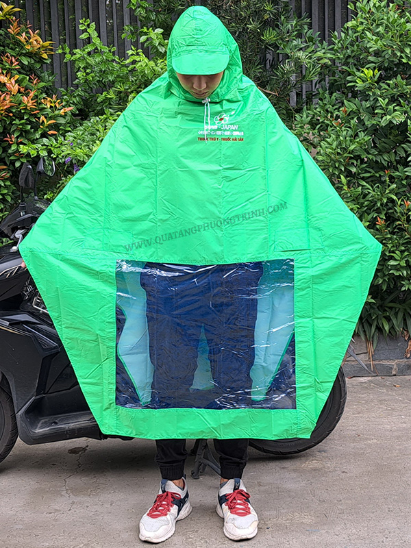 Hình minh hoạ: Áo mưa chữ A in ấn logo