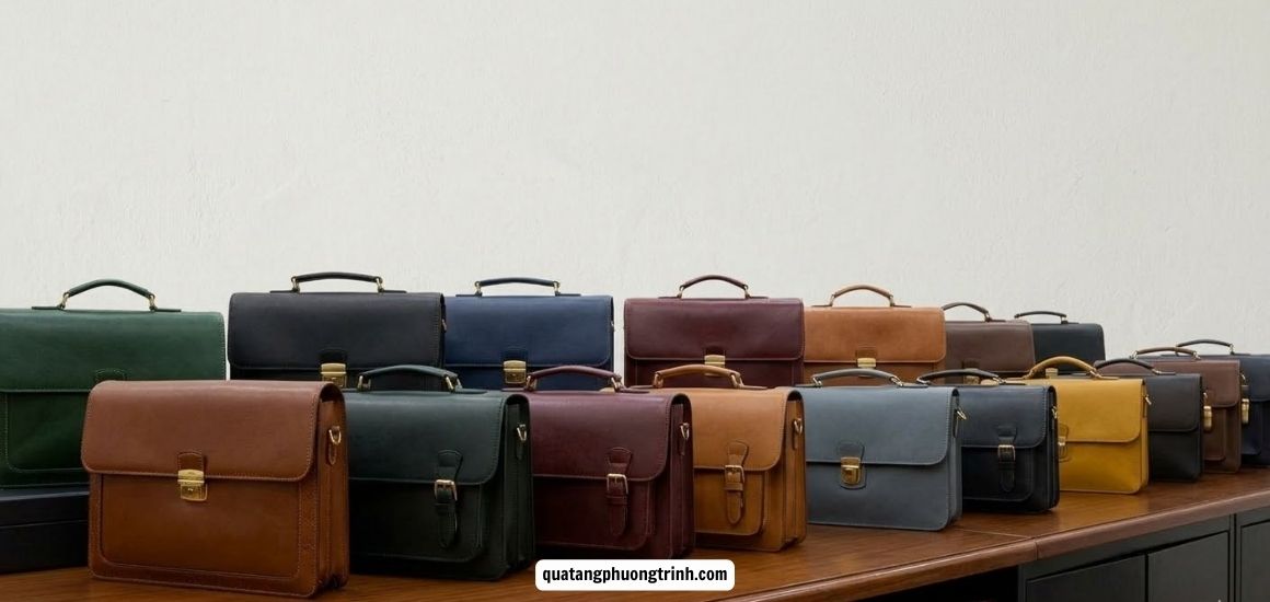 Cặp da cán bộ cao cấp in nội dung đại hội đại biểu mặt trận