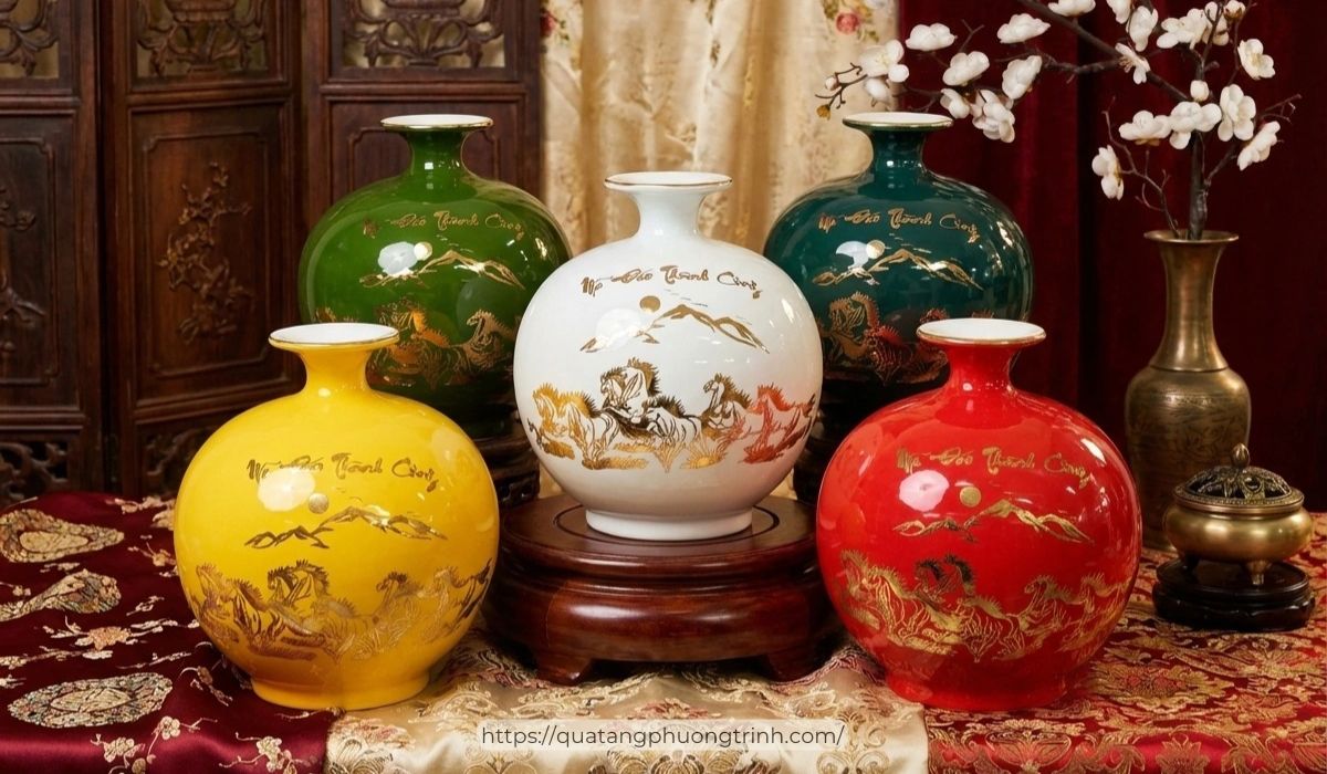Bình gốm phong thuỷ - quà tặng khai trương tầm trung dành cho doanh nghiệp