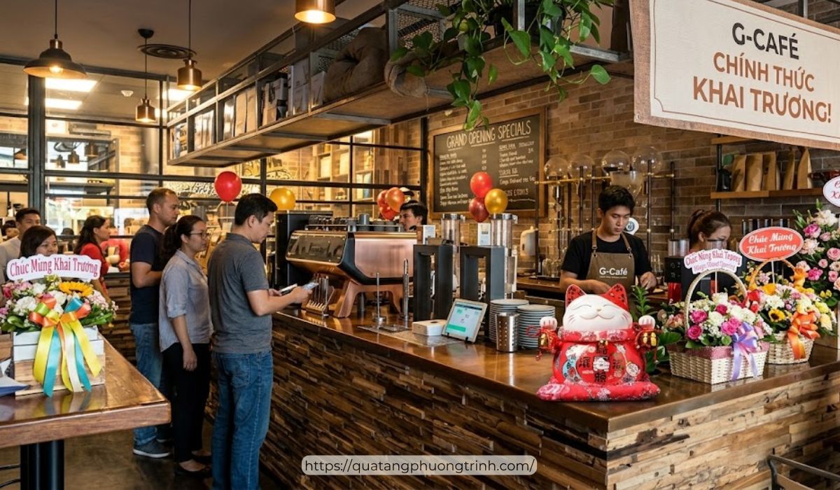 Mèo thần tài - quà tặng khai trương quán cafe “quốc dân”