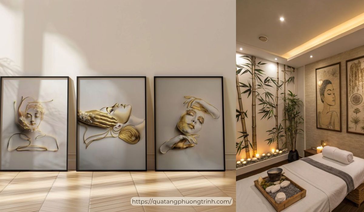 Tặng tranh mỹ thuật nhân dịp khai trương spa