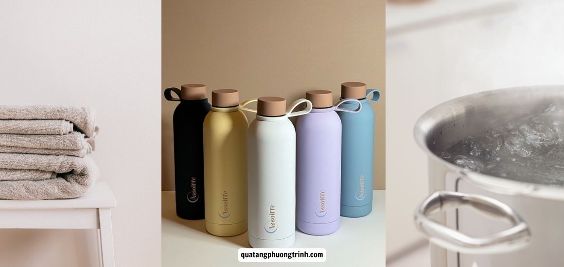 Cách vệ sinh bình giữ nhiệt mới mua bằng nước ấm