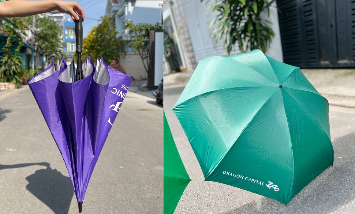 Các loại ô dù cầm tay in ấn logo doanh nghiệp