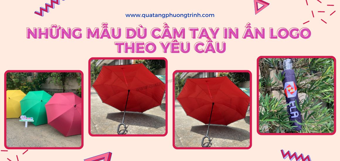 Những mẫu dù cầm tay in ấn logo theo yêu cầu