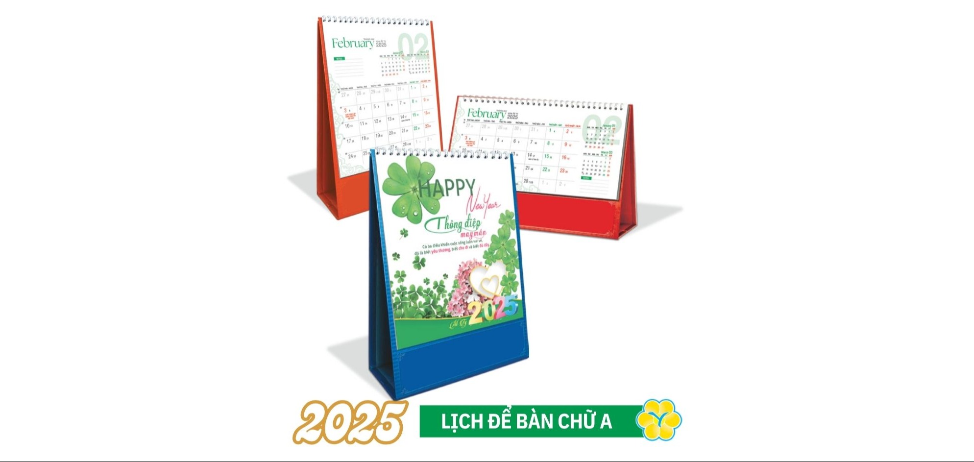 Báo Giá Thiết Kế Và In Lịch Chữ A Để Bàn năm 2025 - Quà Tặng Phương Trinh